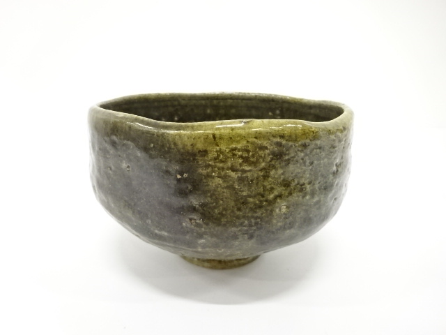 楽焼　青楽　茶碗